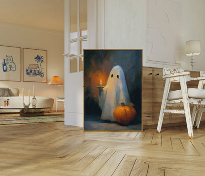 Haunting Halloween Ghost Poster