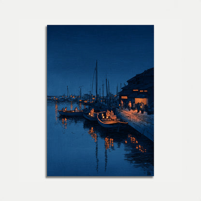 Evening Harbor Boats Poster