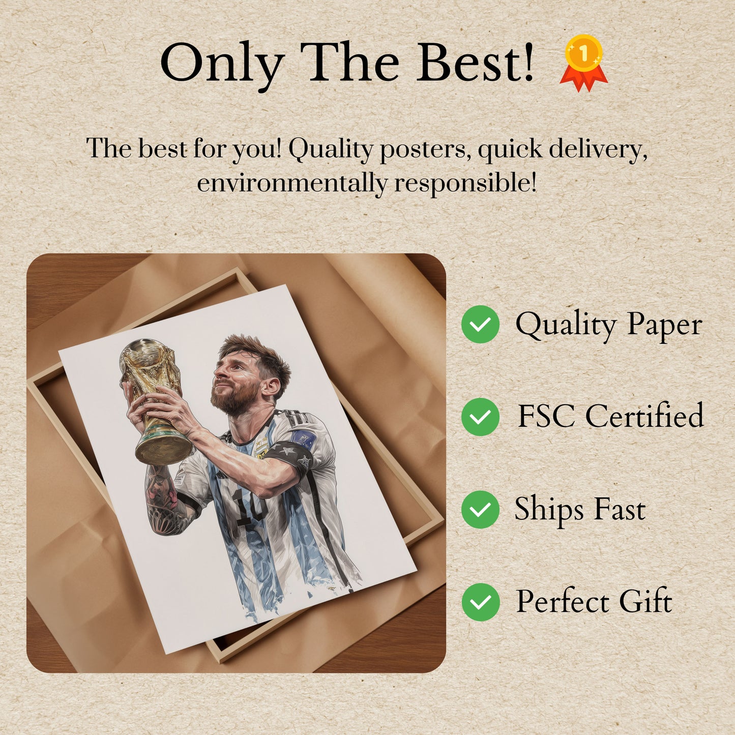 Mistr světového poháru Messi Plakát