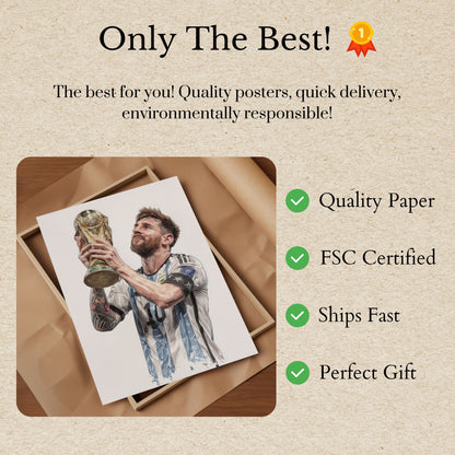 Mistr světového poháru Messi Plakát