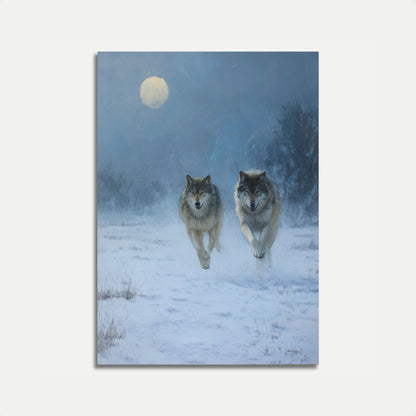 Pôster Lobos na Neve ao Luar