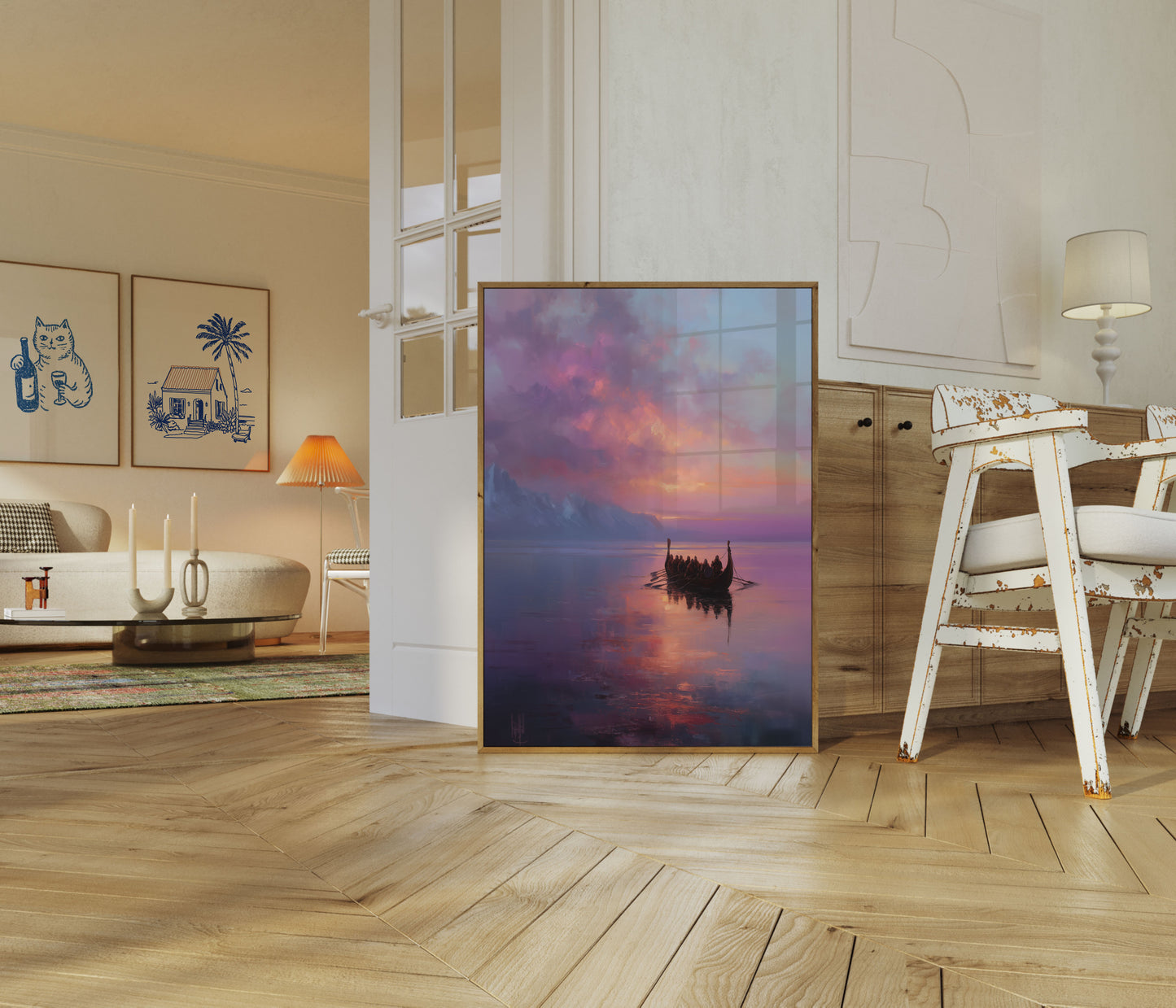 Viking Voyage at Sunset Poster

Vikingetogt ved solnedgang plakat