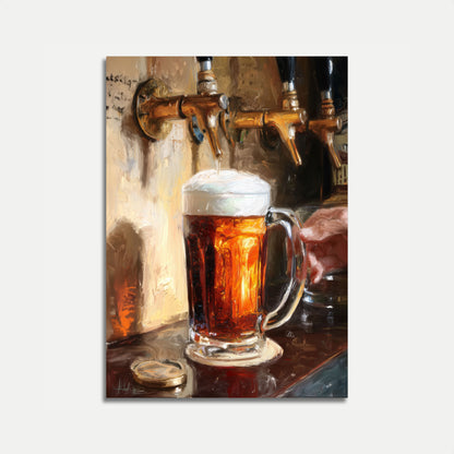 Golden Beer Tap Magic Poster