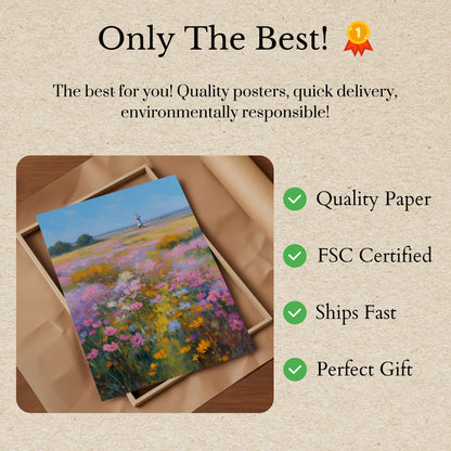 Colorful Wildflower Meadow Poster