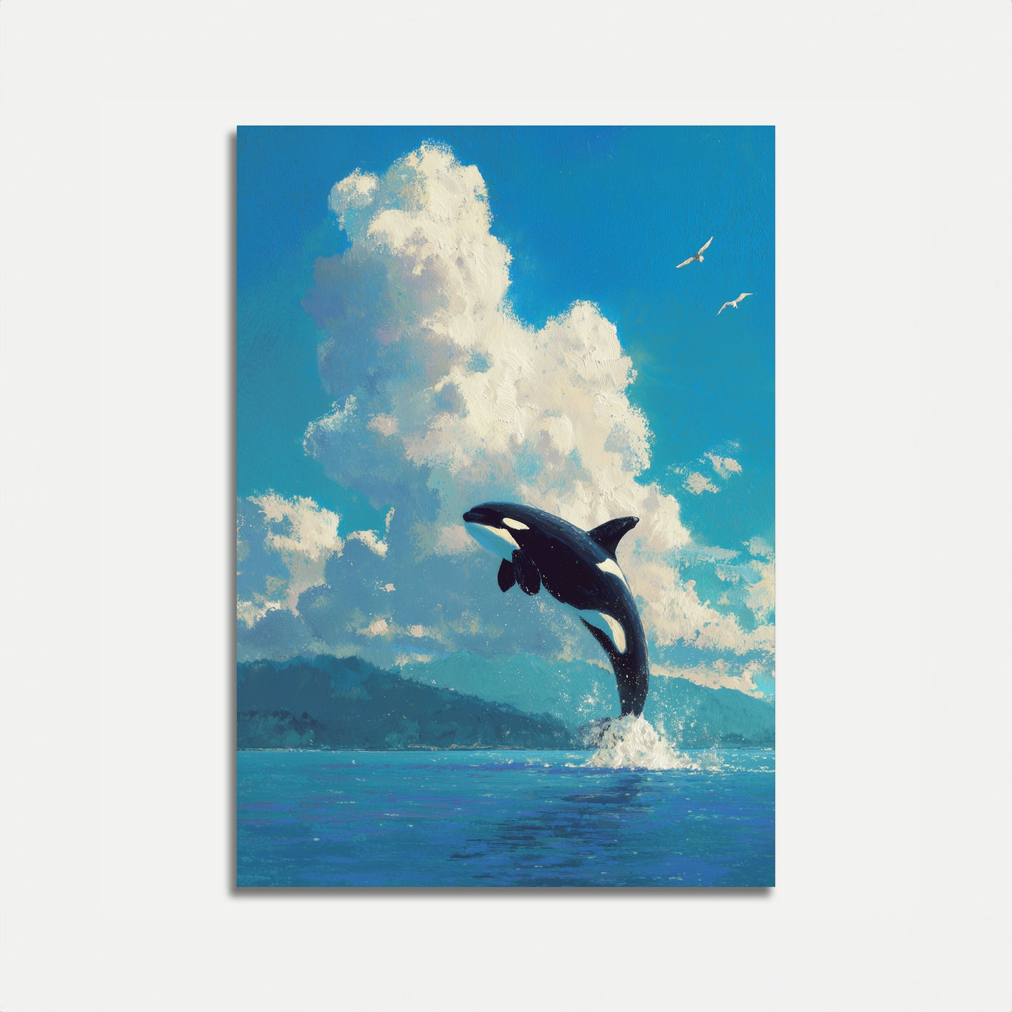 Majestic Orca Leap Poster
