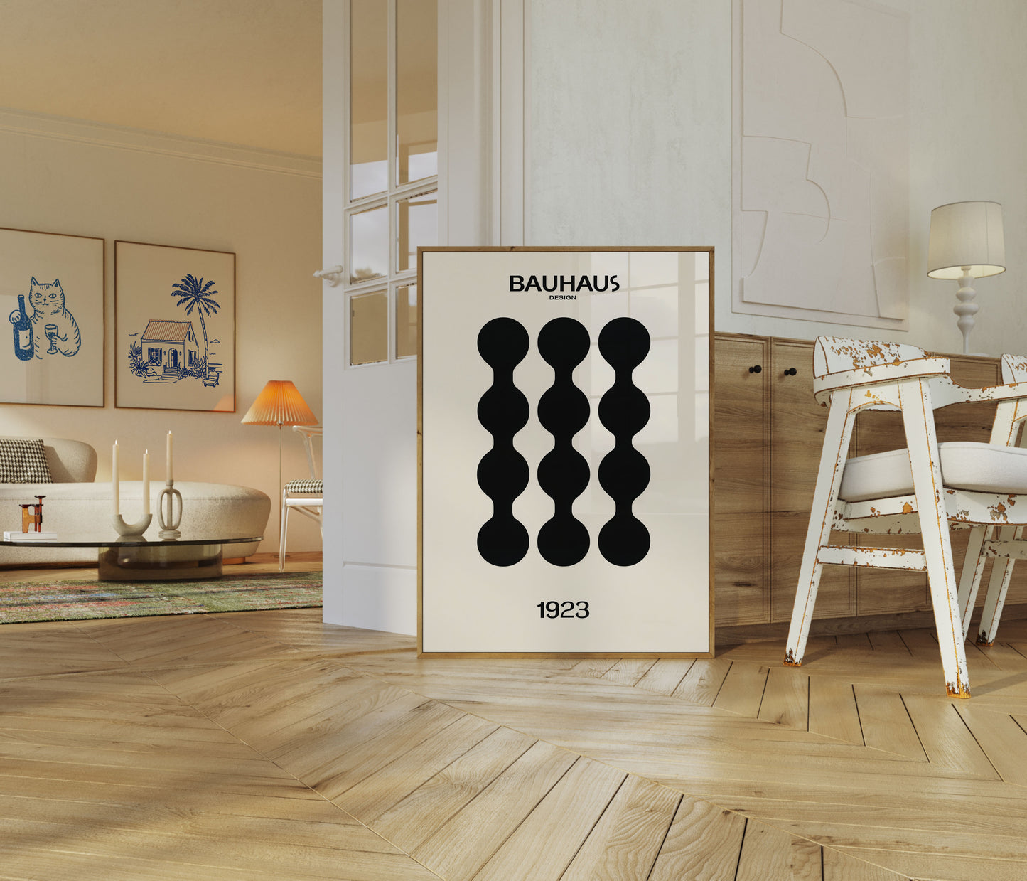 Bauhaus Abstract Geometric Poster
