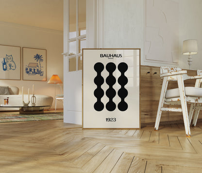 Bauhaus Abstract Geometric Poster