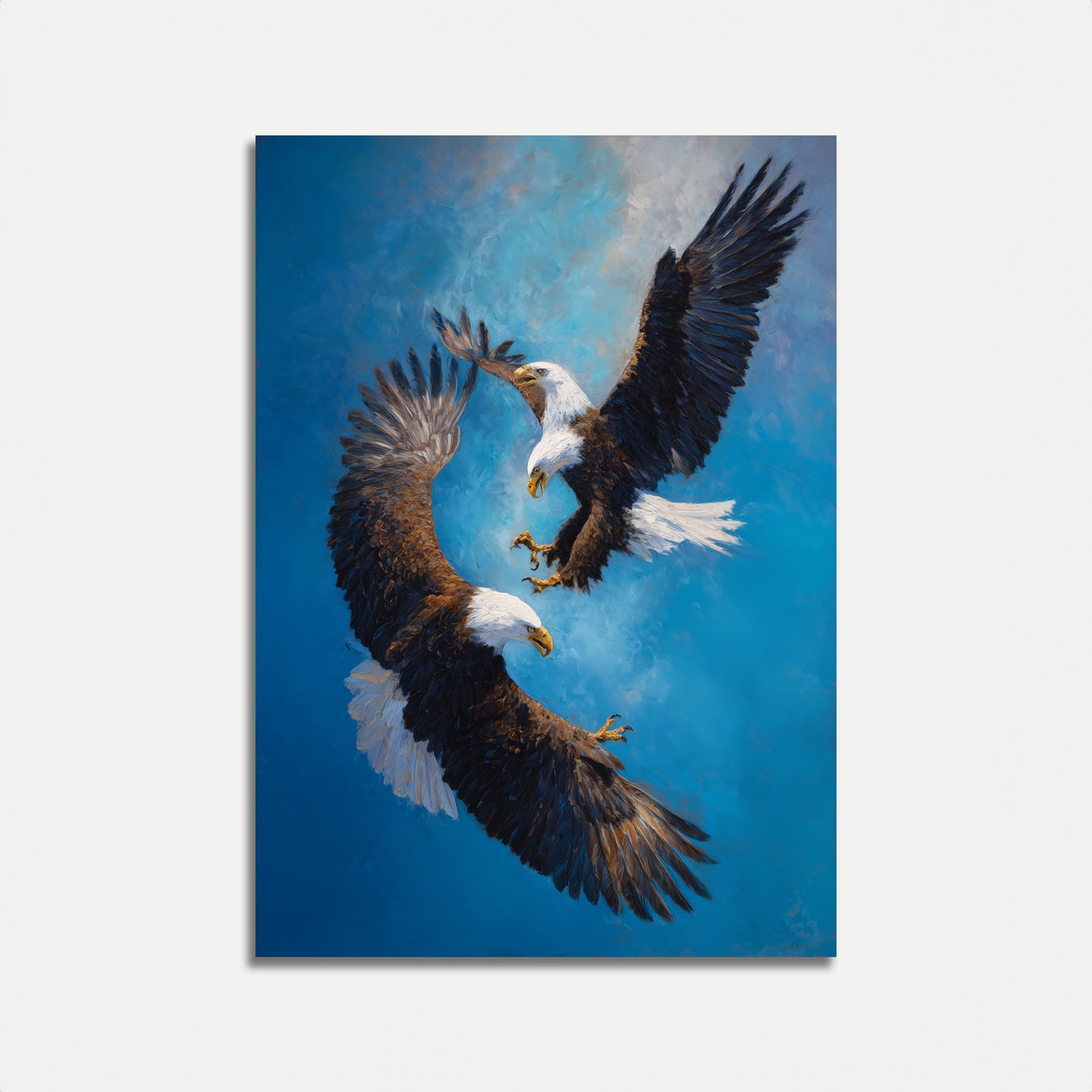 Majestic Eagles in Flight Poster
