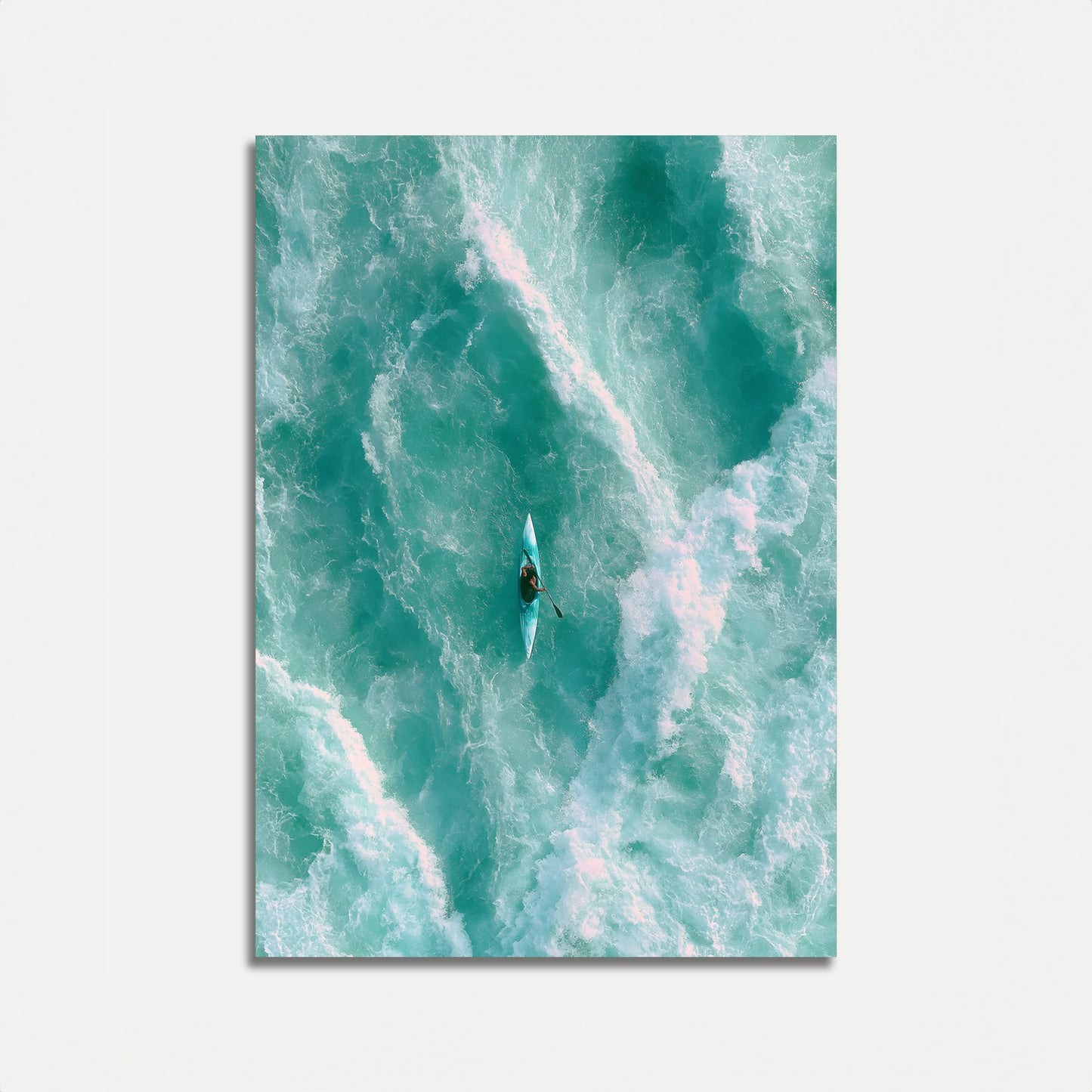 Poster Kayaker Onde Turchesi