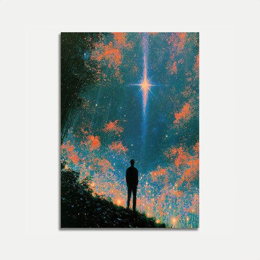 Cosmische Wonderen Silhouet Poster