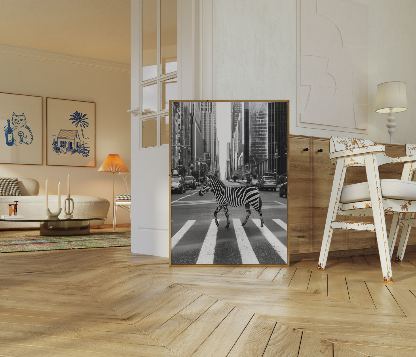 Urban Zebra Crossing City Poster