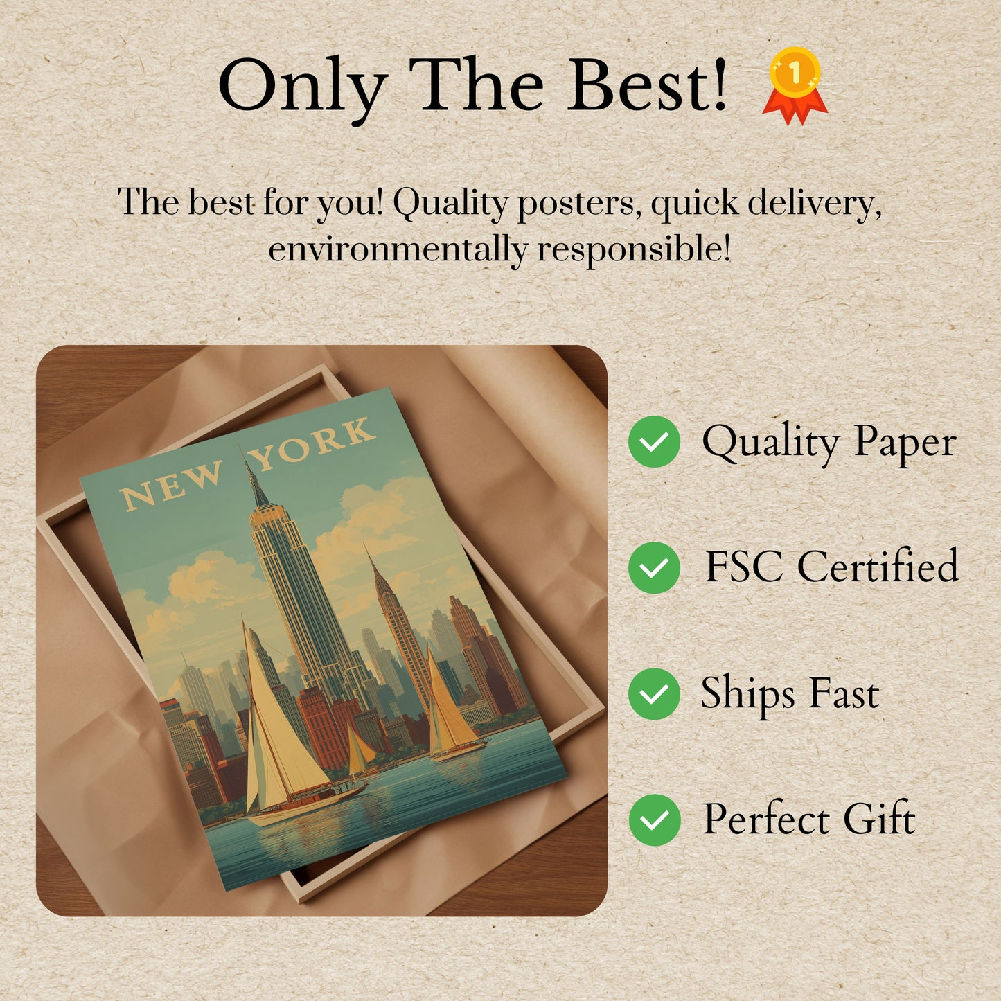 New York City Skyline Poster