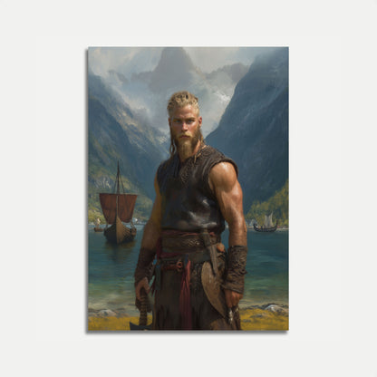 Nordic Warrior Mountain Poster