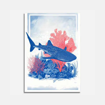 Whale Shark Ocean Coral Poster