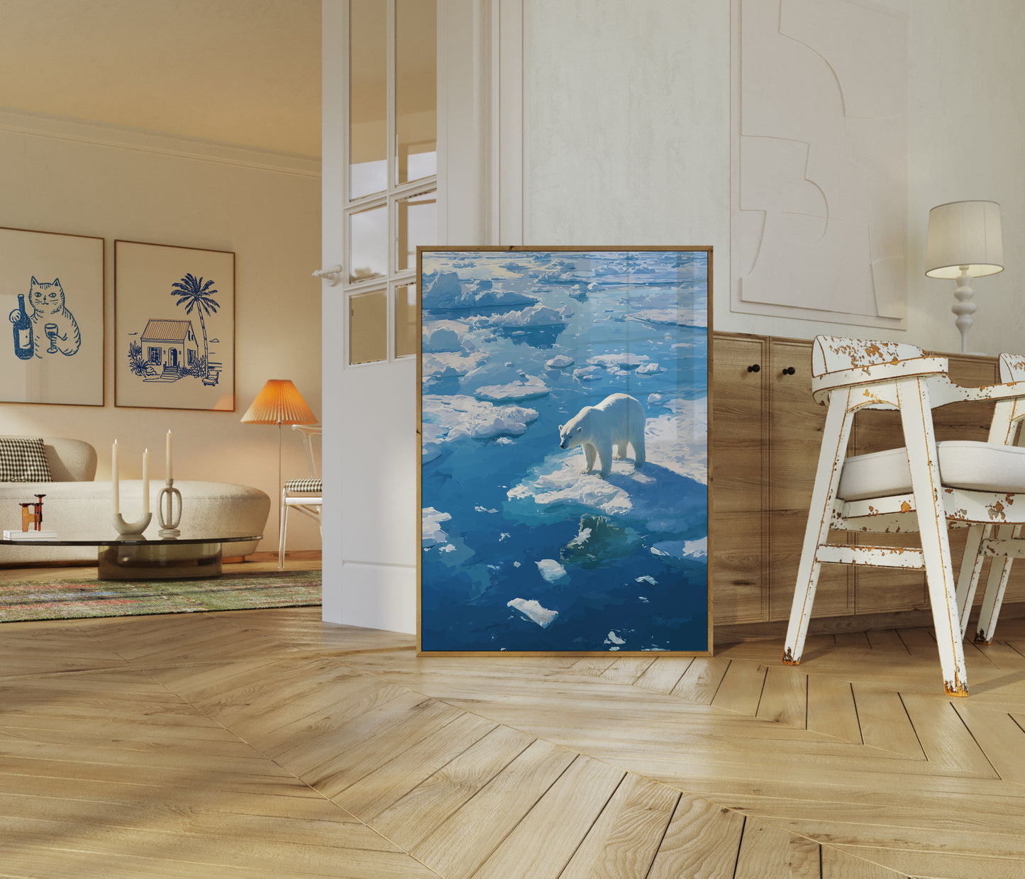 Póster del oso polar Arctic Solitude