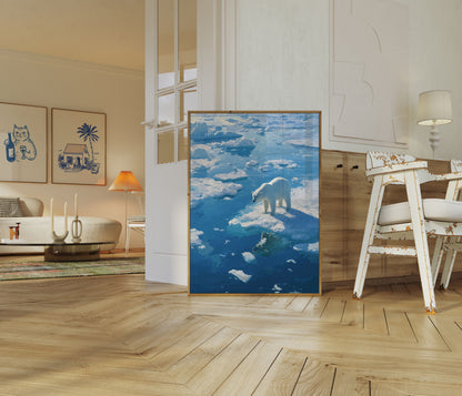 Póster del oso polar Arctic Solitude