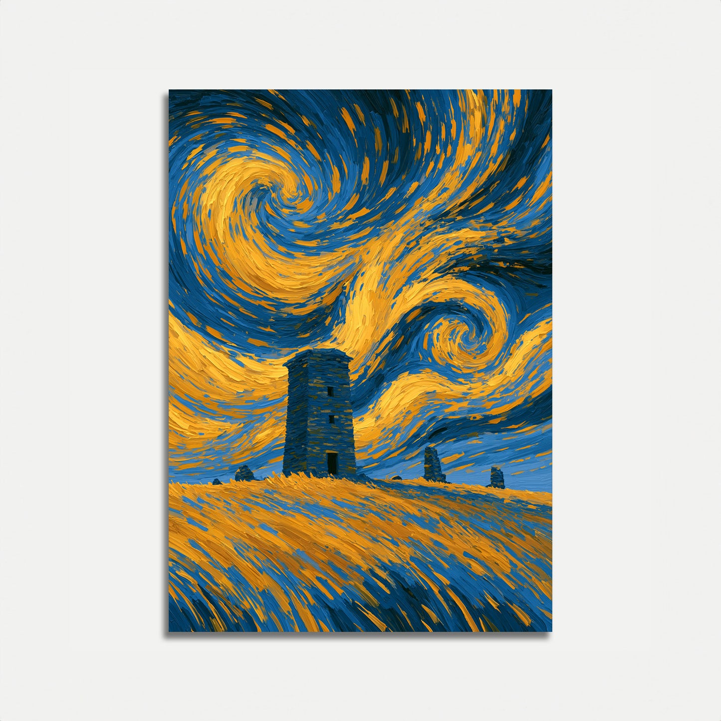 Póster Torre Noche Estrellada