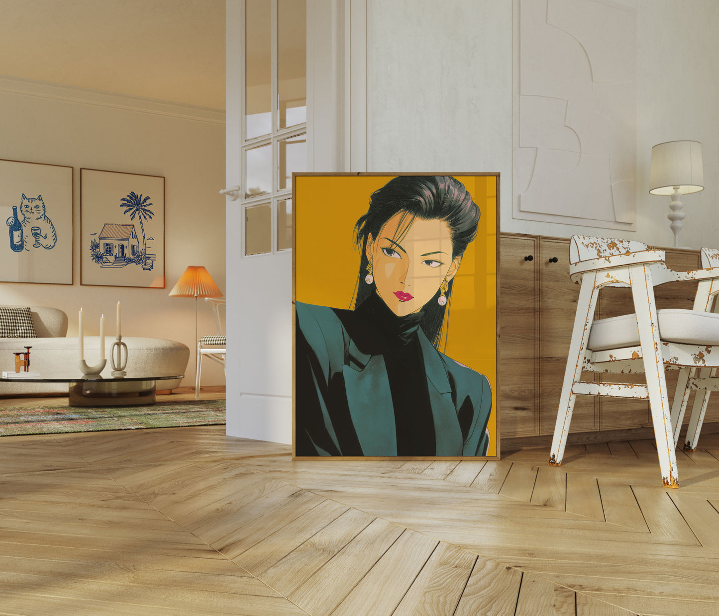 Elegant Woman Portrait Pop Art Poster