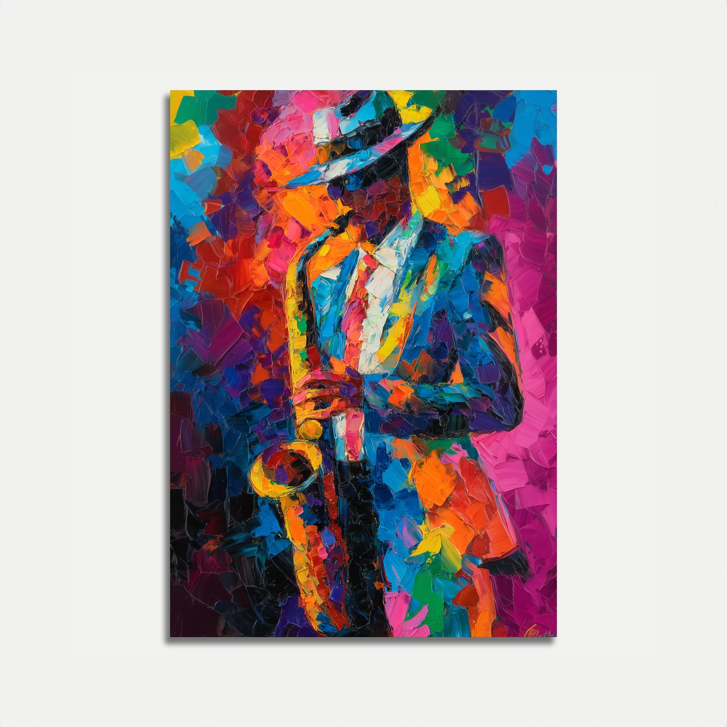 Jazzmusiker Saxofon Plakat