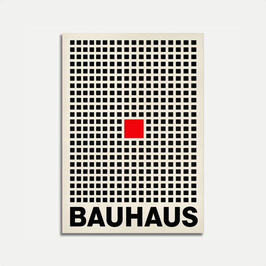 Bauhaus Rotes Quadrat Minimalistisches Plakat