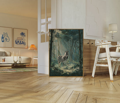 Mystical Forest Zebra Poster