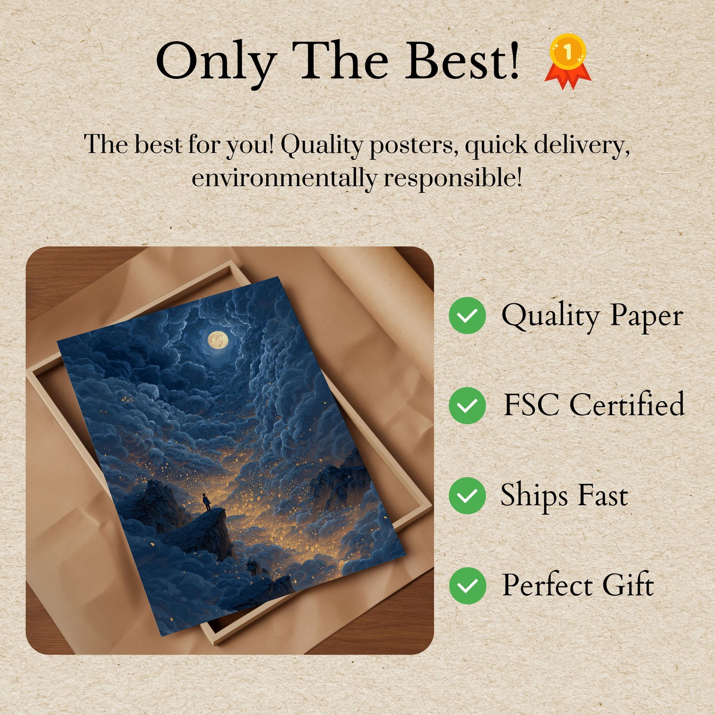 Moonlit Journey Celestial Poster