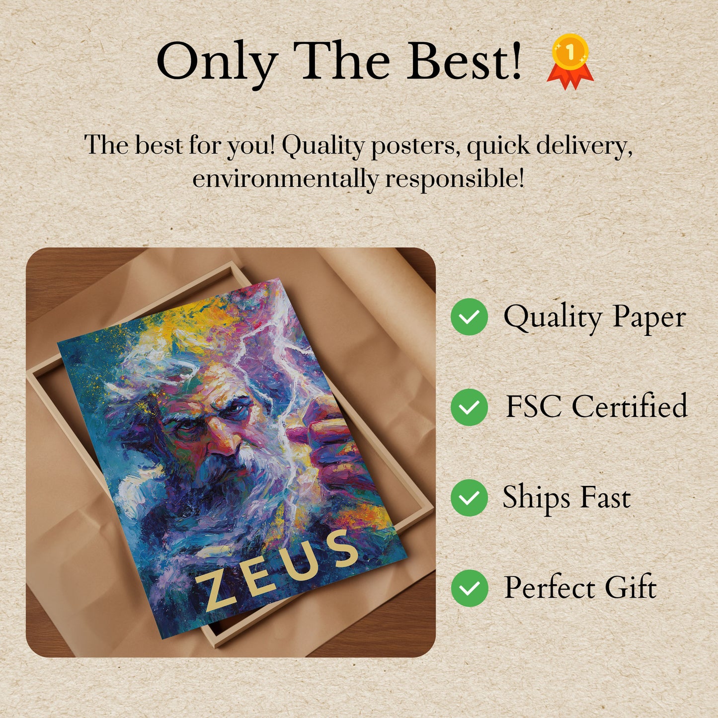 Zeus: mythologischer Gott Poster