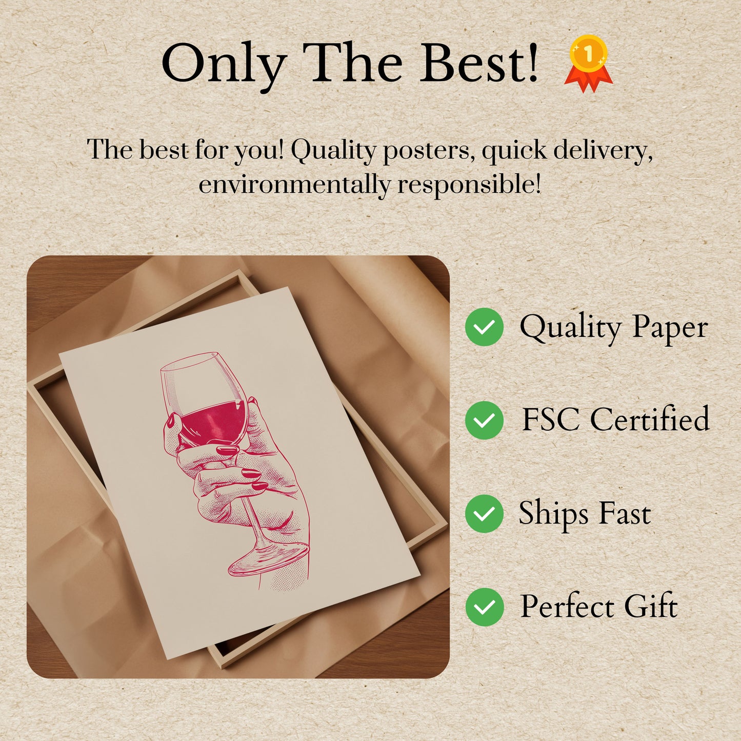 Wine Glass Elegance Poster