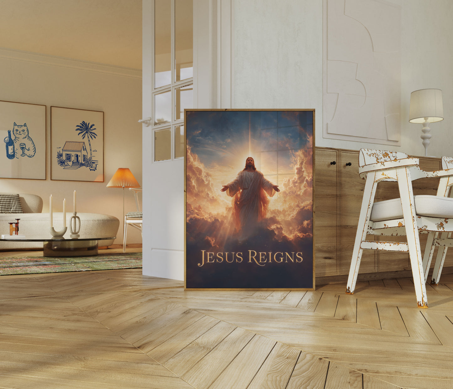 Divine Light Jesus Reigns Poster
