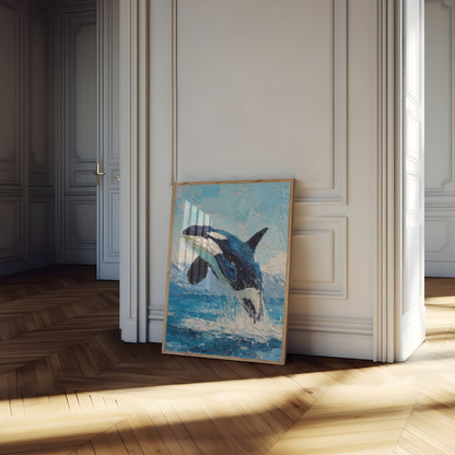 Majestic Orca Ocean Leap Poster