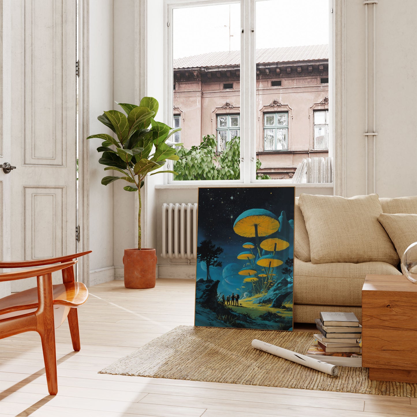 Alien Mushroom Forest Poster