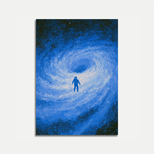 Astronaut in Kosmische Spiraal Poster