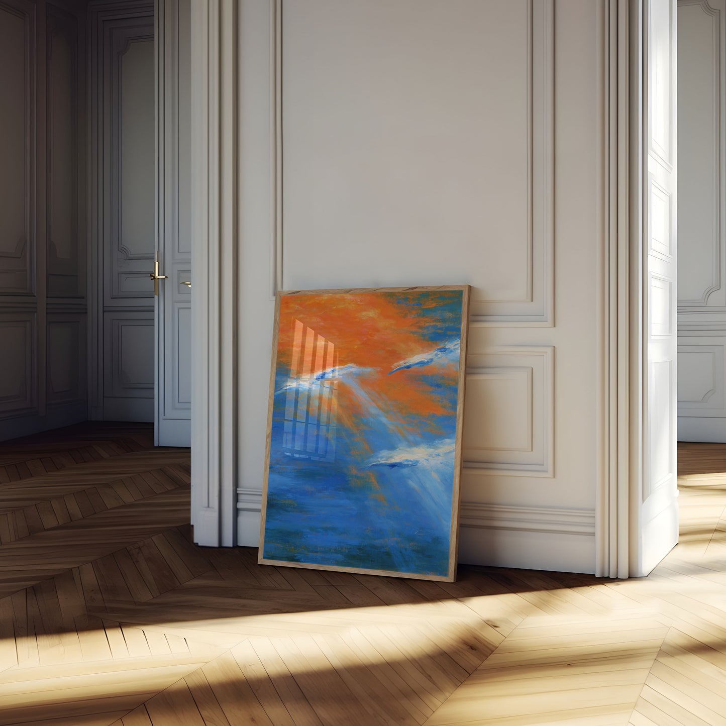 Affiche Abstrait Océan et Ciel