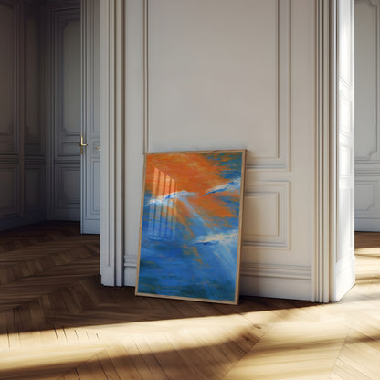 Affiche Abstrait Océan et Ciel