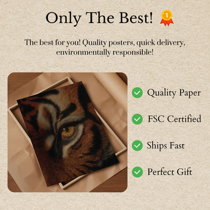 Tiger Close-Up Portrait Poster