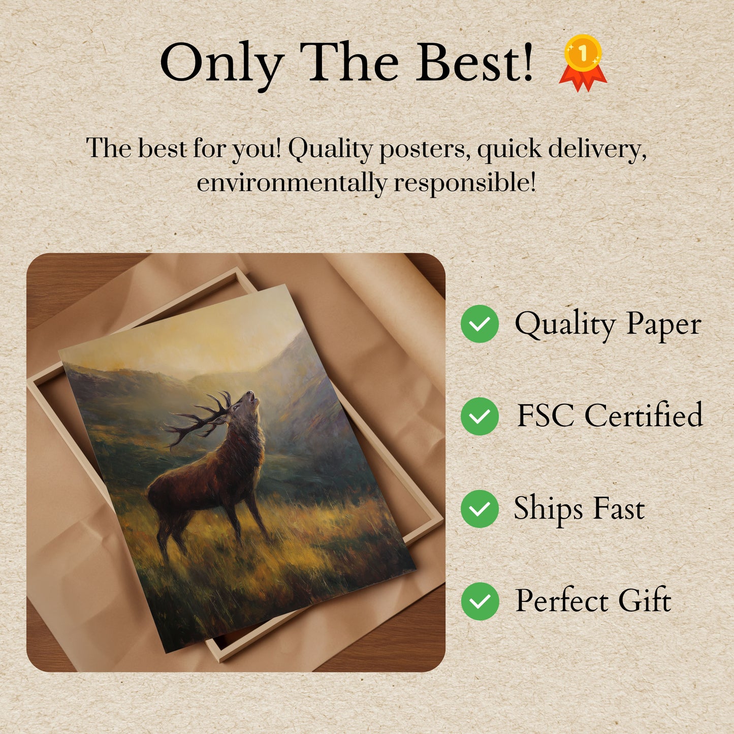 Majestic Elk in Mountain Valley Poster