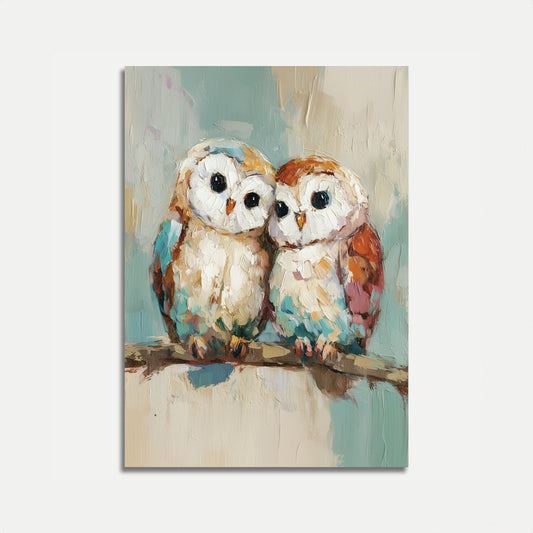 Two Owls Together Poster