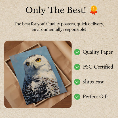 Majestic Snowy Owl Poster