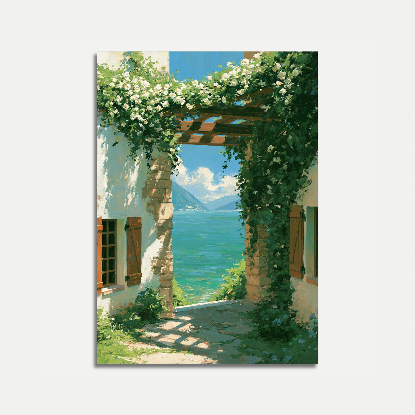 Poster Terrazza Giardino Mediterraneo