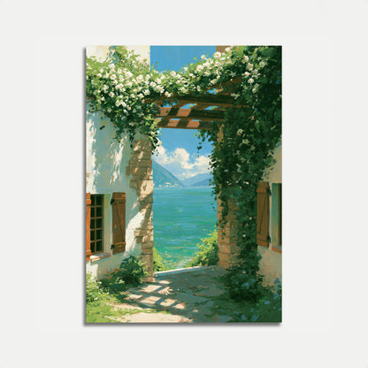 Poster Terrazza Giardino Mediterraneo