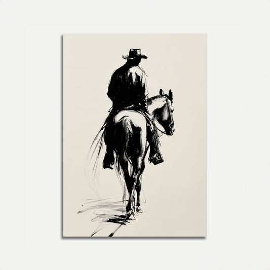 Einsamer Reiter Western-Poster