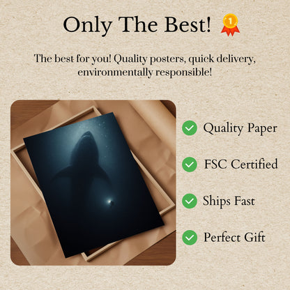 Depths of Darkness Shark Poster