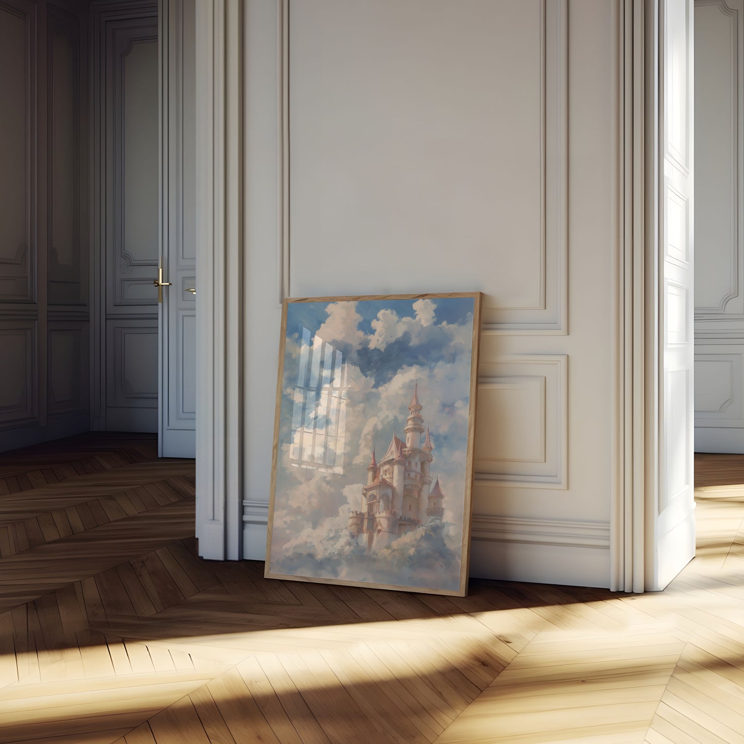 Floating Castle in the Clouds Poster