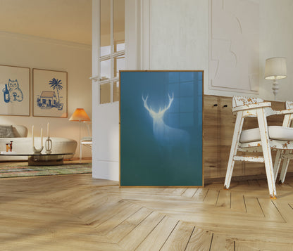 Glowing Deer Spirit Poster