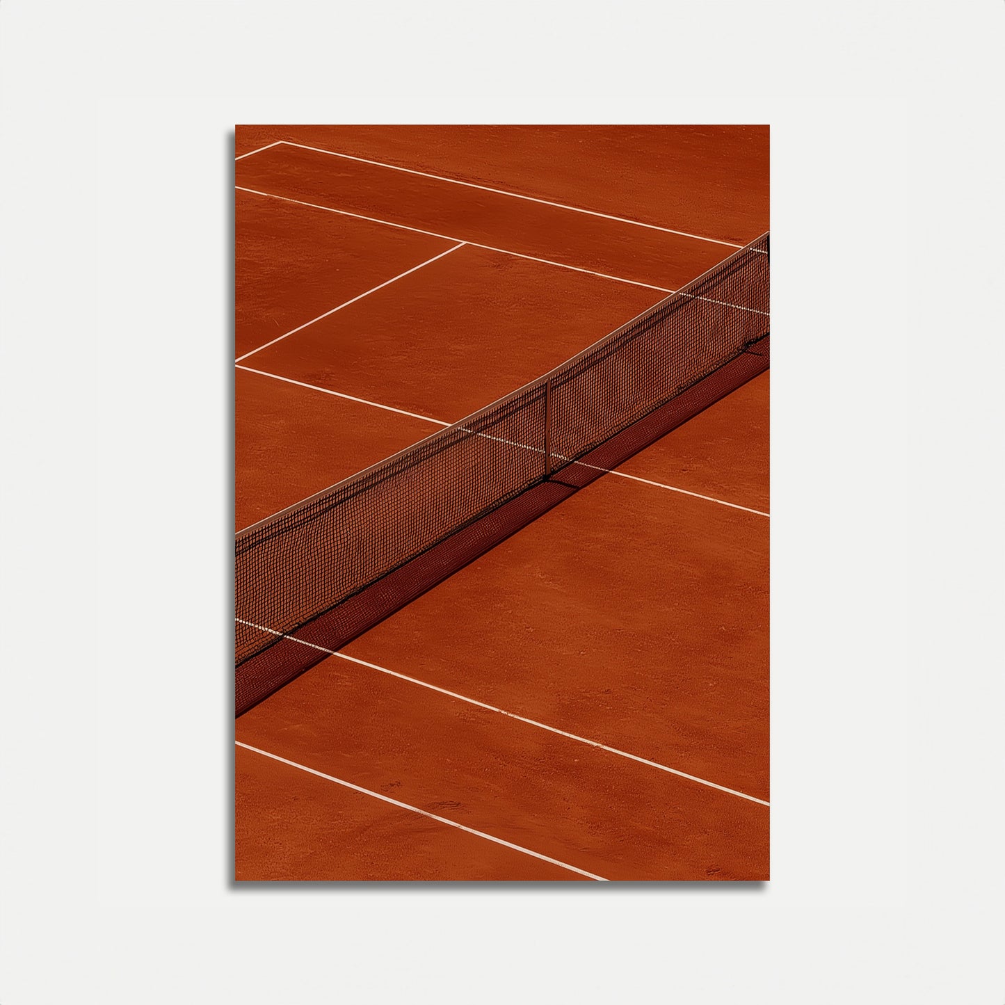 Clay Court Tennis Lines Poster
