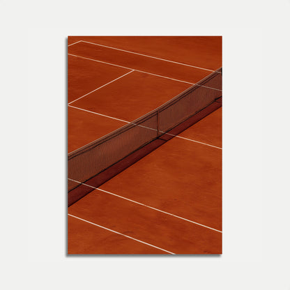 Clay Court Tennis Lines Poster