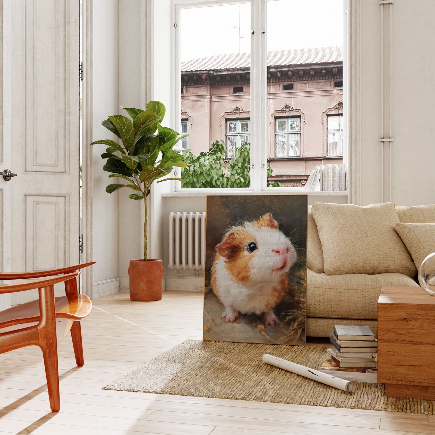 Schattige Cavia Portretposter