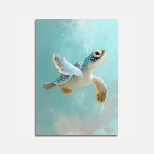 Serene Sea Turtle Swimming Poster