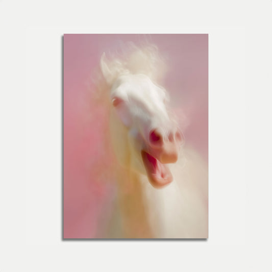 Ethereal White Horse Poster