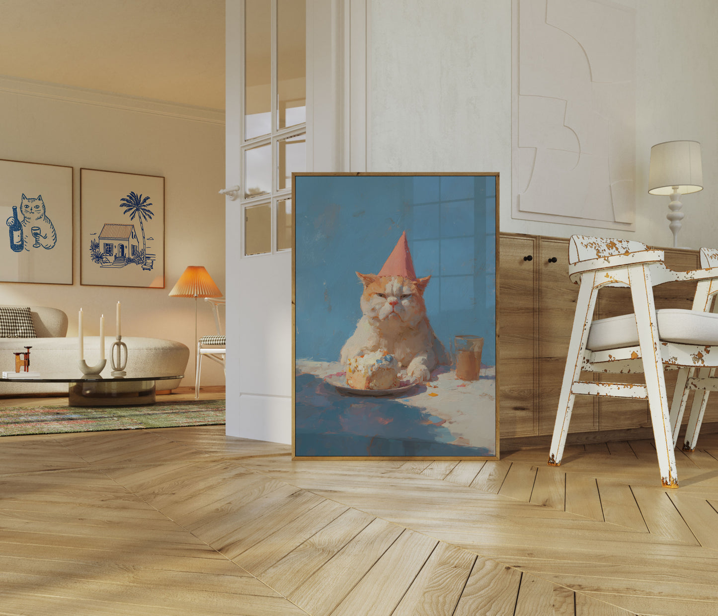 Grumpy Birthday Cat Poster